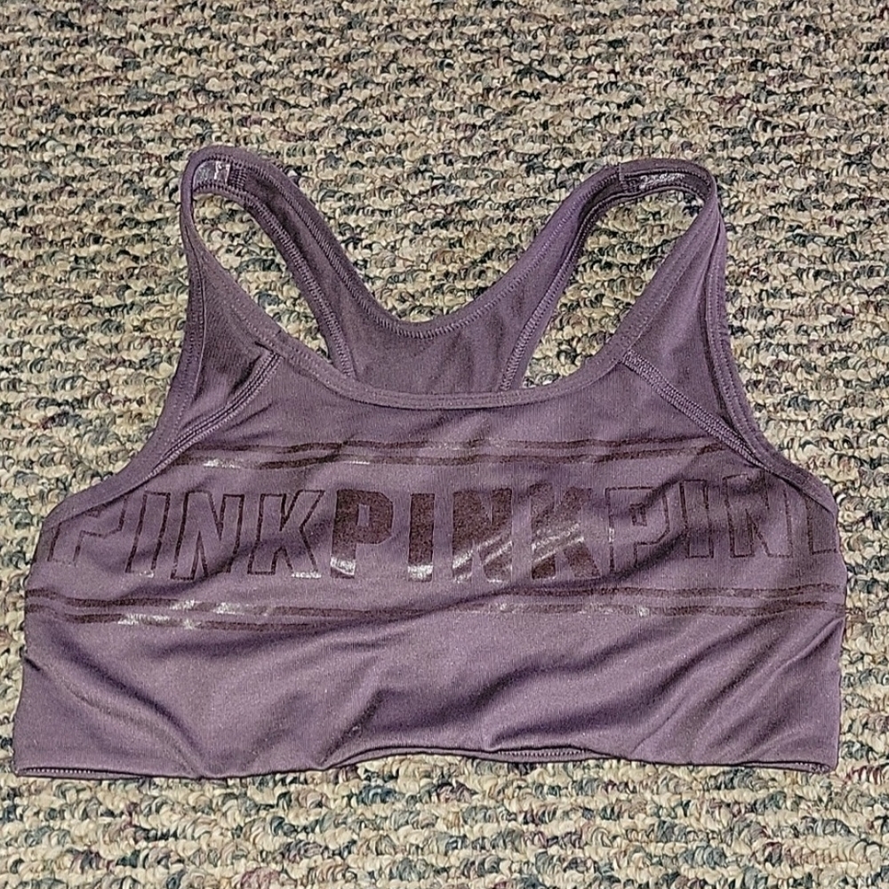 PINK Victoria's Secret Dark Purple Sports Bra